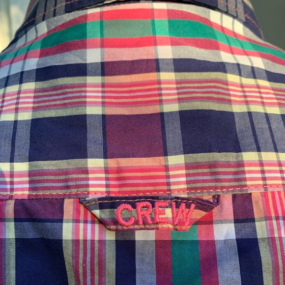 Crew Clothing Company Blue and Pink Plaid Casual Button-up Shirt - Picture 6 of 7
